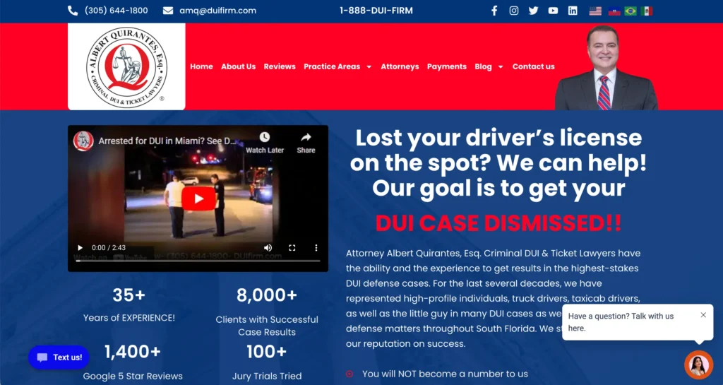 Albert Quirantes, Esq. Criminal DUI & Ticket Lawyers